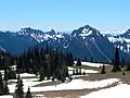 Tamanos Mountain to right of center