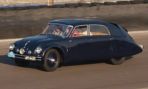 The 1934 Tatra 77 was one of the first serial-produced truly aerodynamically designed automobiles.
