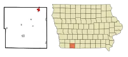 Location of Lenox, Iowa