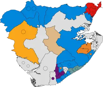 2019 results map