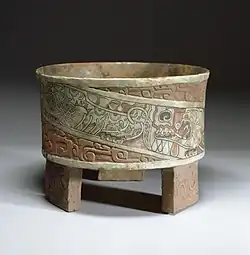 Tripod Vase, between 250 and 600 (Early Classic), previously in Spratling's collection, now at Walters Art Museum.