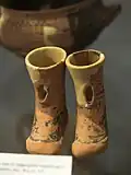 Terracotta boots of a wooden statue, Grotta on Naxos, 9th to 8 century BC