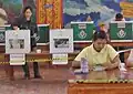 A polling station in Ban Khung Taphao, Khung Taphao subdistrict, Mueang Uttaradit district, Uttaradit province, Thailand, for the 2007 Thai general election