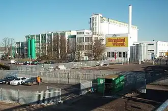 The front of the factory as seen in 2007
