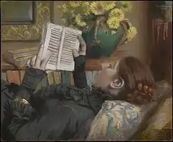 The Artist’s Wife (1883). Prospérie reading.