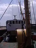 The working deck with the bridge above