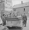 General Montgomery with Army and Royal Navy officers in Port-en-Bessin, 10 June 1944 in the Normandy Campaign