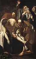 Dirck van Baburen, Lamentation (1617–1621), copy after original in Church of San Pietro in Montorio, Rome
