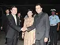 The President of Vietnam, Mr. Truong Tan Sang received by the Minister of State for Road Transport and Highways, Shri Jitin Prasada, at Palam Air Force Station, in New Delhi on October 11, 2011.
