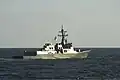 ROKS Seoae Ryu Seong-ryong maneuvering during an exercise in the Sea of Japan on 3 October 2013.