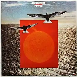 A photo of two birds flying over the ocean with an inset of a star in the middle