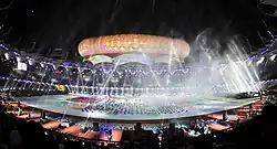 Singers' performances at the closing ceremony