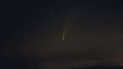 Midnight, July 18, 2020 – in a time-lapse taken from the Shenandoah National Park, Virginia, U.S. the view was rotating because the lens was on a tracking mount