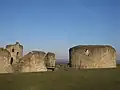 The entrance bridge to Flint castle