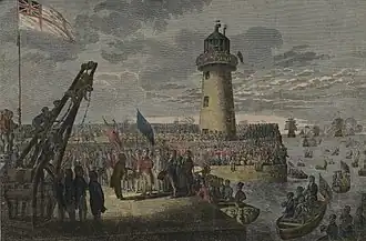 George IV arriving at Holyhead, 7 August 1821
