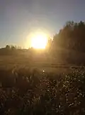 The sun in Alajärvi, Finland.