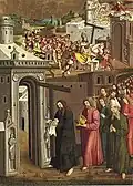 Emperor Heraclius carries the cross