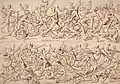 Battle Scene, circa 1713. Pen and grey ink, grey wash. Yale Center for British Art (B1975.4.1055).