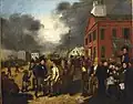 "First State Election in Detroit," painting by Thomas Mickell Burnham depicting the 1837 Michigan gubernatorial election
