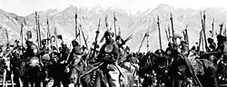 Tibetan mounted warriors.