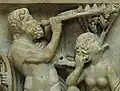 Circa 290–300 AD., Tuscany. Tibia in the style of the metal tibiae, from the Sarcophagus Apollo Marsyas Louvre Ma2347