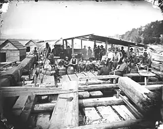 Cookery on Booth timber raft