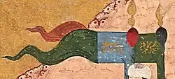 Timurid flags in the Campaign against China after Timur’s death in 1405. Zafarnama of Ibrahim Sultan (1436)