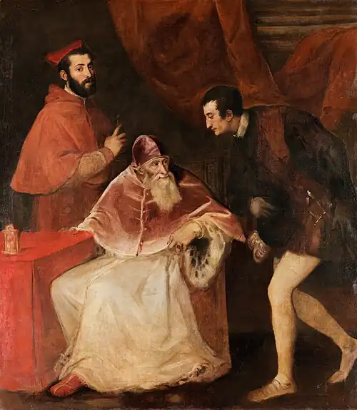 Pope Paul III and His Grandsons, c.&nbsp;1546; Museo di Capodimonte, Naples