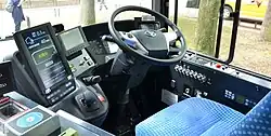 Driver cockpit of Toyota Sora
