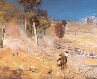Tom Roberts, A break away!, 1891
