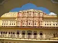 Rear view with the two most ornate top stories