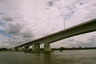 The E&nbsp;75 crossing the Vistula near Toruń, Poland