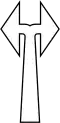 N/A Turn left or right ahead