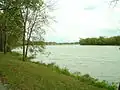 View of the Maumee River from along the trail at Bend View Metropark