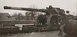 A 145 Mle 1916 in traveling position during World War I.