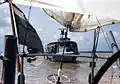 Sailing up the Amazon River into Belém, escorted by a Brazilian Navy patrol boat