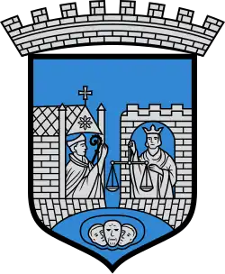 The coat of arms of Trondheim, Norway
