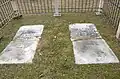Headstones at cemetery