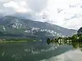 The river Traun between Au&nbsp;[de] and Steeg&nbsp;[de] (two districts of Bad Goisern)