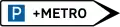 Route guide sign with destinations