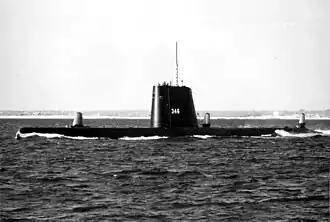 Corporal (SS-346) underway, 1969.