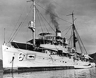 USS Pigeon in Cam Ranh Bay, Indochina, July 1939.