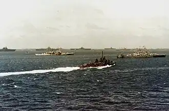 USS Shannon (DM-25) in Ulithi Atoll in March 1945