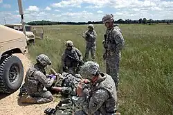 181st Infantry Brigade train deploying soldiers from the 101st Construction Battalion September 2009