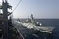 PNS Tippu Sultan receives sea-to-sea refueling from the Military Sealift Command in the Indian Ocean in 2006.