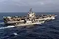 JS Hamagiri coming alongside USS&nbsp;Ronald Reagan on 17 March 2007.
