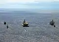 BRP Rajah Humabon, together with Philippine & U.S. Navy ships during naval phase of Balikatan 2009 bilateral exercises held in April 2009