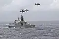Hiei and Kongō underway on 17 November 2009