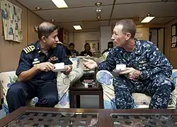 The wardroom on the Bangladesh Navy corvette BNS Bijoy