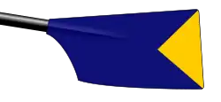 Blue blade with a gold triangle